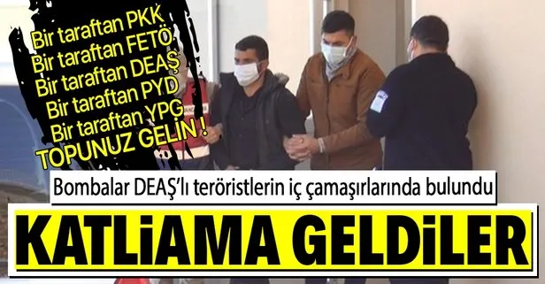 Şanlıurfa'dan Türkiye'ye sızmaya çalışan DEAŞ'lı 3 terörist, iç çamaşırlarına gizlemiş bombalarla yakalandı