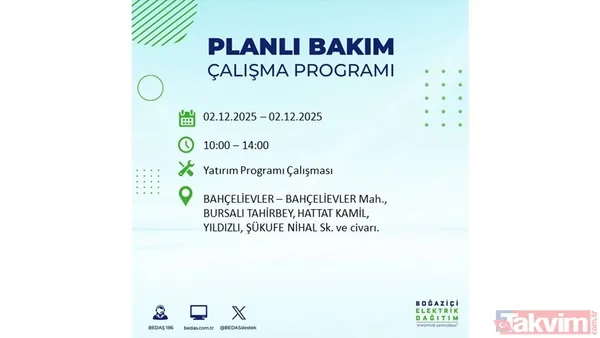 İstanbul elektrik kesintisi 2 Aralık: 8 saat yok! Gaziosmanpaşa, Beşiktaş, Beyoğlu... - 2