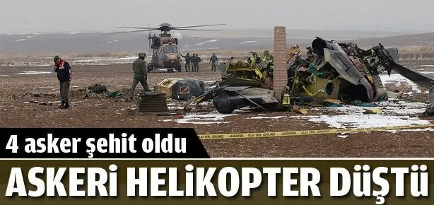 Askeri helikopter düştü