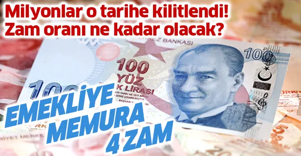 Emekliye memura 4 zam oranı