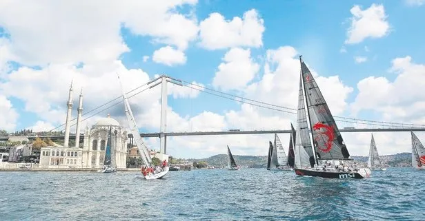 İstanbul Boğazı’nda yelken şov! Ünlüler akın etti