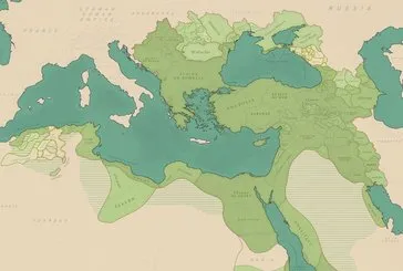 7 iklim 3 kıtaya yayılan Osmanlı haritası!