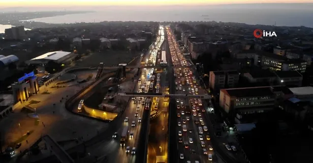 D-100 karayolunu kilitleyen kaza!