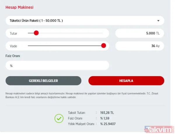 5.000-10.000 TL çeken bakın ne kadar geri ödeme yapıyor! Ziraat Bankası nüfus cüzdanı ile gelene veriyor - 2