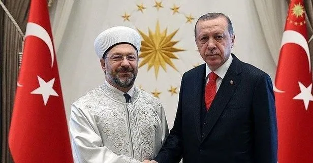 Başkan Erdoğan, Diyanet İşleri Başkanı Erbaş’ı kabul etti