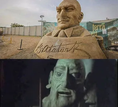 Atatürk'e benzemeyen Atatürk büstü sosyal medyayı salladı-4