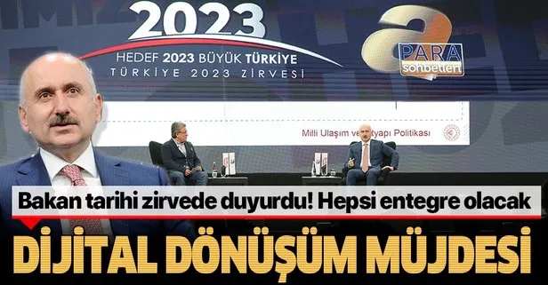 Ulaştırma Bakanı Karaismailoğlu’ndan Türkiye 2023 Zirvesi’nde dijital dönüşüm müjdesi