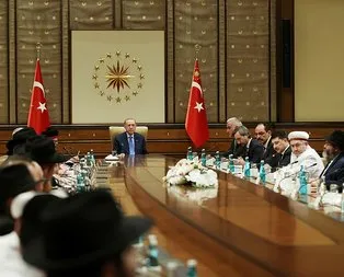 Başkan Erdoğan Yahudileri kabul etti