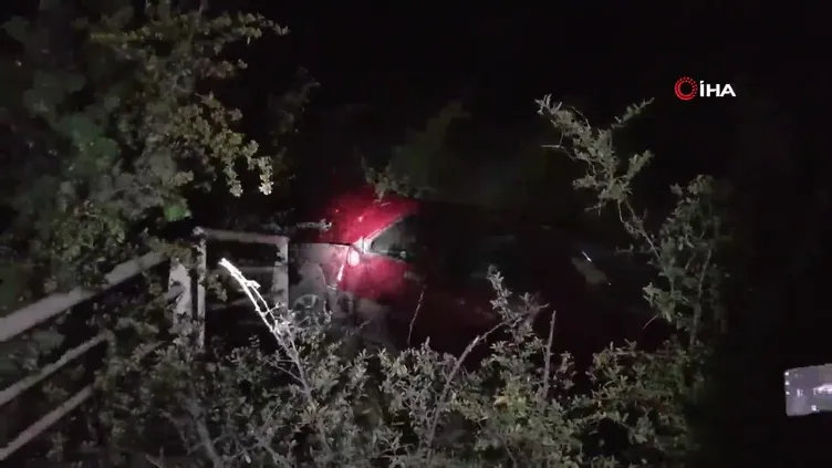 Otomobil bariyeri kırıp şarampole uçtu: 1 yaralı