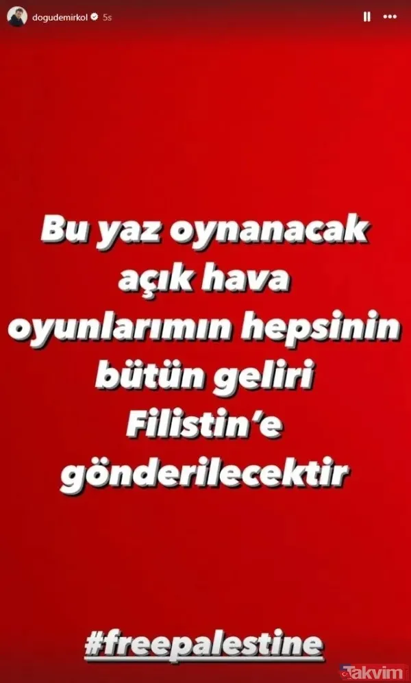Doğu Demirkol gösterilerinin gelirlerini Filistin'e bağışladı: "Böyle bir dünyada zulüm varken en azından yüreğimiz soğusun" - 13
