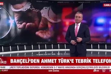 Bahçeli'den Ahmet Türk'e teşekkür