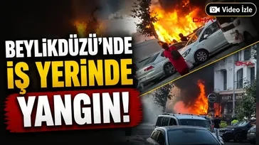 Beylikdüzü'nde iş yerinde yangın!