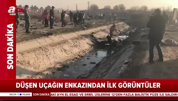 Son dakika: 180 kişiyi taşıyan Ukrayna uçağı İran'da düştü! İşte ilk görüntüler