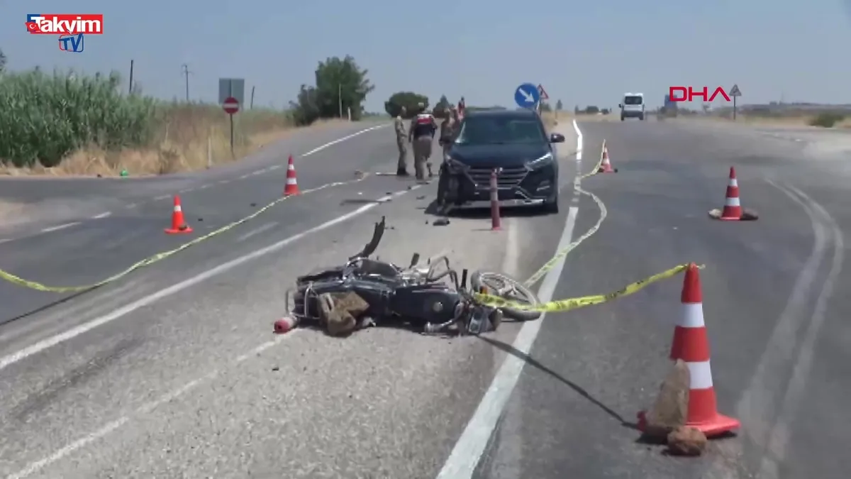 Kilis'te trafik kazası: Otomobil ile çarpışan motosikletin sürücüsü İbrahim Demir hayatını kaybetti