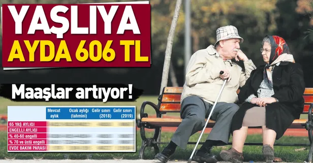 Yaşlıya ayda 606 TL