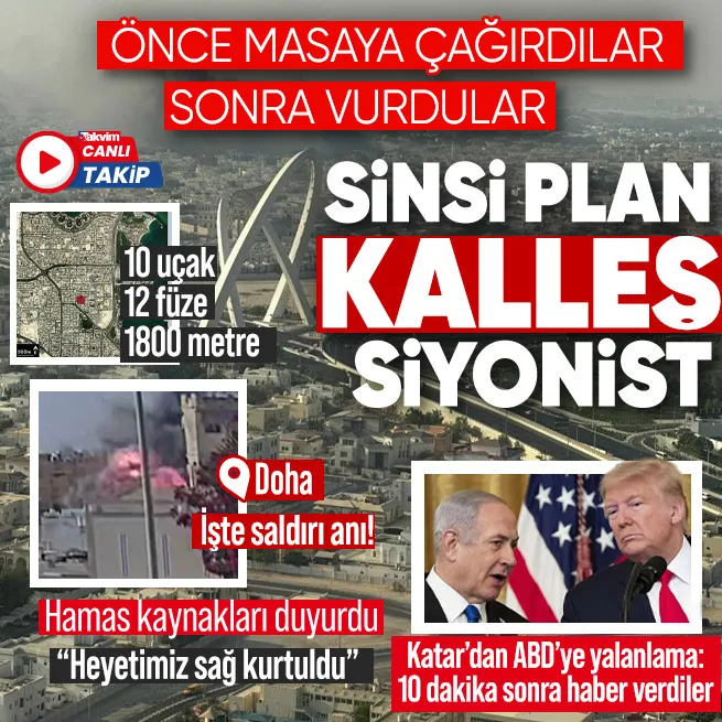 Terör devleti İsrailin derdi ateşkes değil! Dohada müzakere masasına kalleş saldırı! Katar, ABDyi yalanladı: Saldırıdan 10 dakika sonra haber verdiler