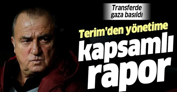 Son dakika Galatasaray haberleri | Fatih Terim’den yönetime kapsamlı rapor
