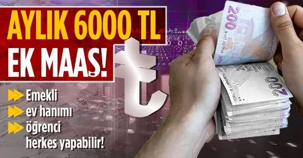 Aylık 6000 TL maaş! Emekli, ev hanımı, öğrenci herkes yapabilir! Can simidi oldu! Evden çıkmadan çalışın!