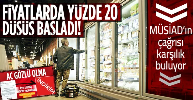 MÜSİAD'ın yaptığı indirim çağrısı karşılık buldu! Raflarda yüzde 20 indirim var
