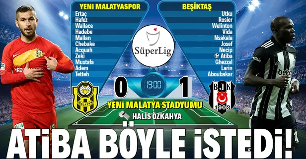 Beşiktaş, Malatya deplasmanında tek attı 3 aldı ( Yeni Malatyaspor 0-1 Beşiktaş MAÇ SONU ÖZET)