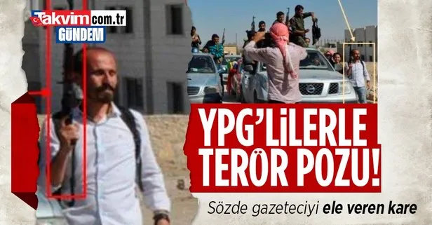 Sözde gazeteci Sezgin Kartal’ın terör fotoğrafı ortaya çıktı: YPG’li teröristlerle birlikte elinde AK-47 kaleşnikof