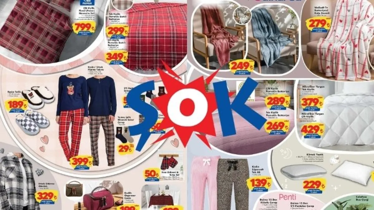 Nevresim, battaniye, pijama takımı, çorap, terlik çok ucuza satılıyor! 22-28 Ekim 2025 ŞOK aktüel kış indirimi başladı