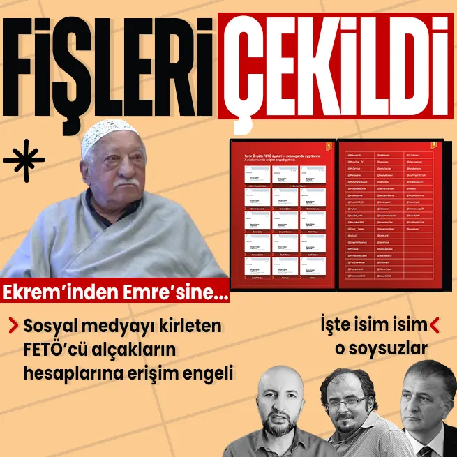 FETÖcü alçakların fişleri çekildi: 119 sosyal medya hesabına erişim engeli | İşte isim isim o hesaplar...