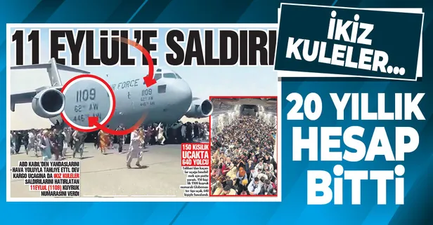ABD Kabil'den yandaşlarını tahliye etmek için kullandığı kargo uçağıyla '11 Eylül' mesajı verdi