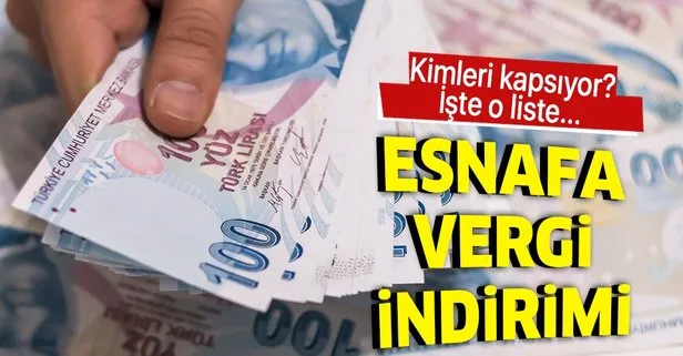 Esnafa vergi indirimi