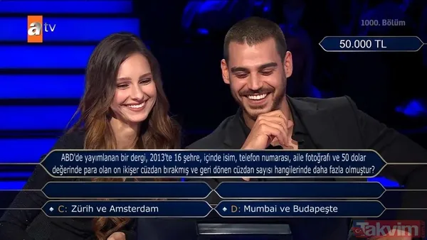 Kim Milyoner Olmak İster'de Kenan İmirzalıoğlu'ndan Yusuf Çim ve Feyza Sevil Güngör'ü pes ettiren 200 bin TL'lik 'TDK' sorusu - 46