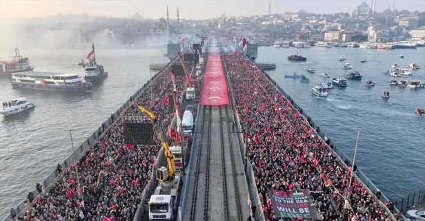 Galata insanlığın sesi oldu! Bakanlardan peş peşe paylaşımlar: "Gazze özgür olacak! Filistin özgür olacak"