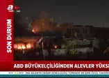 Bağdat'taki ABD Büyükelçiliğinden alevler yükseliyor