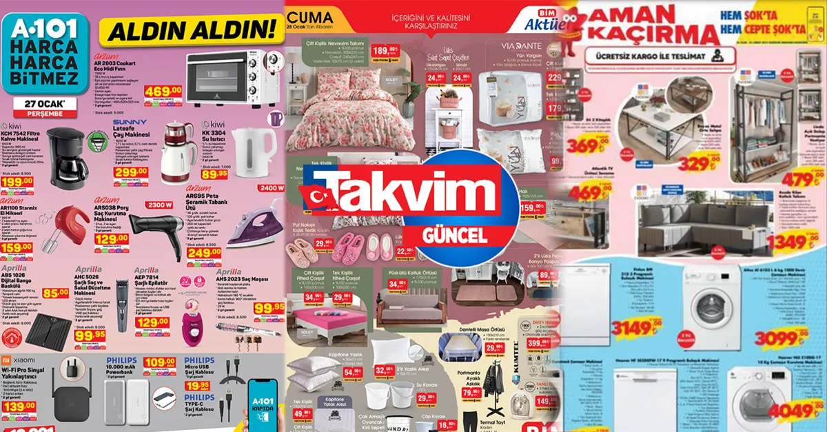 Çeyiz ürünlerinde fiyatları düşürdüler! Şok, Bim ve A101’de indirimler başladı: Perde, ütü, fırın, çatal kaşık bıçak seti, beyaz eşya...