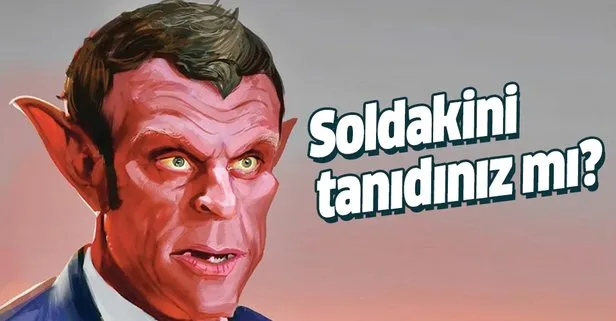 O ülkeden Macron'a tepki! Şeytan şeklinde çizdiler