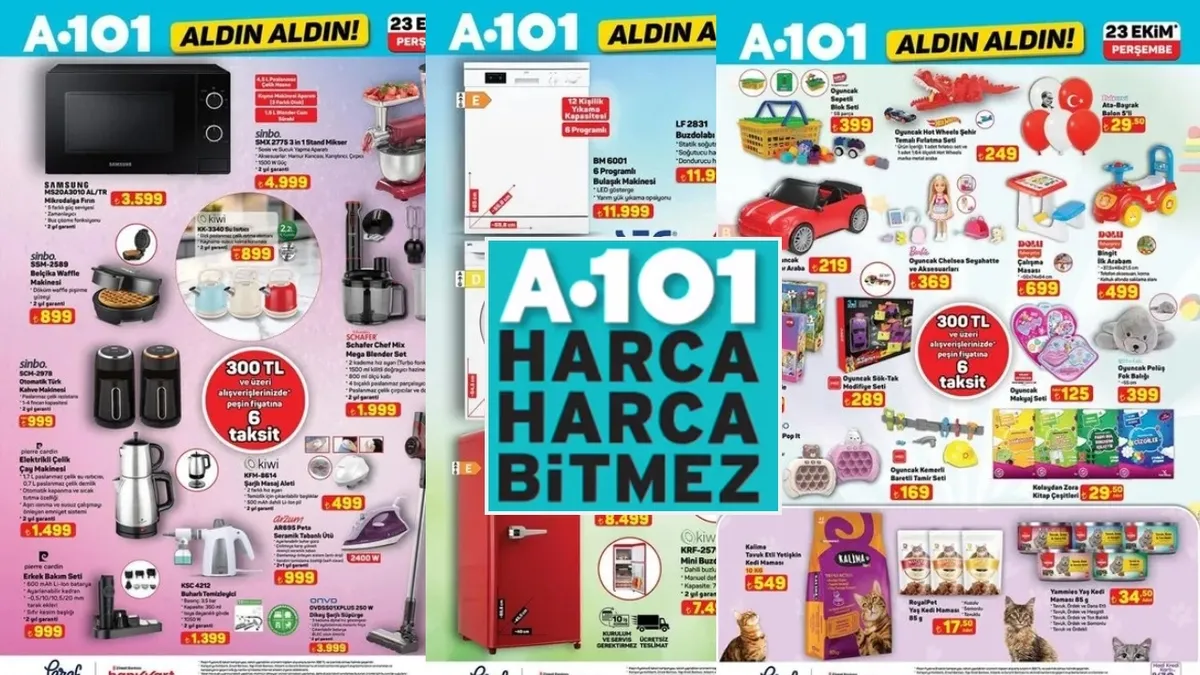 A101’de fırsat alarmı! A101 23 Ekim 2025 kataloğu yayında! Beyaz eşyadan çeyize tüm ev gereçleri raflarda