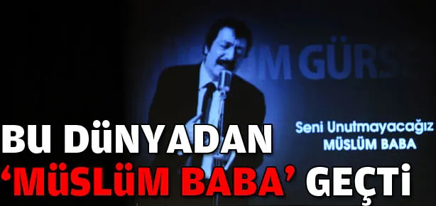 Müslüm Gürses’e son veda