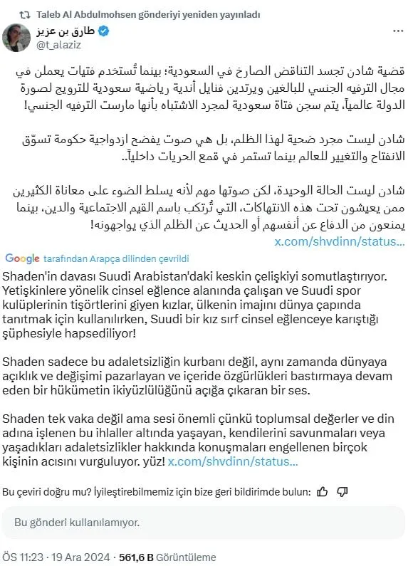 Tâlip el-Abdulmuhsin'in X hesabından yaptığı paylaşımlar, Takvim.com.tr Ekran Görüntüsü