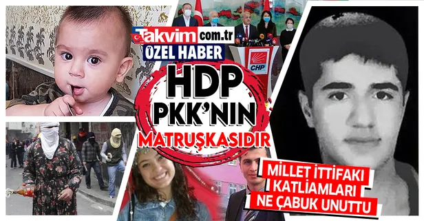 HDP'nin kapatılmasına karşı çıkan Millet İttifakı, bebek ve öğretmen katili PKK'yı görmüyor