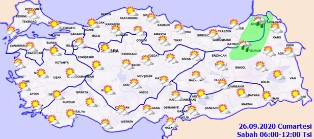 HAVA DURUMU | Meteorolojiden o illere kuvvetli rüzgar ve sağanak uyarısı | 26 Eylül İstanbul'da hava nasıl olacak?-2