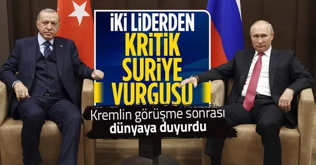 Son dakika: Kremlin’den Erdoğan-Putin görüşmesine ilişkin açıklama
