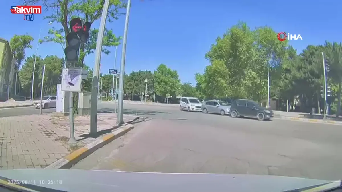 Elazığ’da zincirleme kaza kamerada!