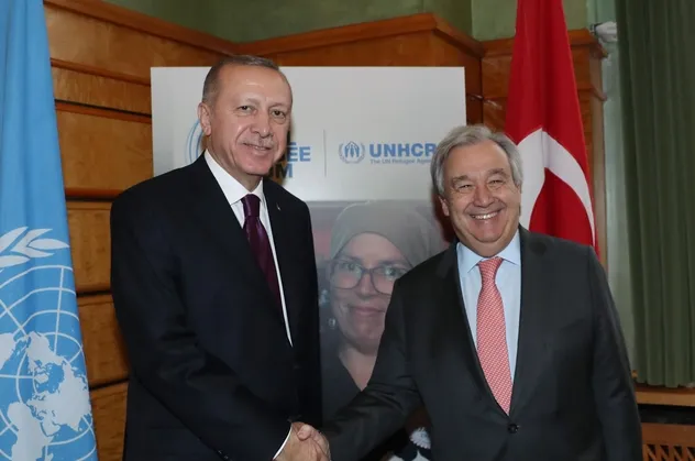 Son dakika: Başkan Erdoğan BM Genel Sekreteri Antonio Guterres ile görüştü