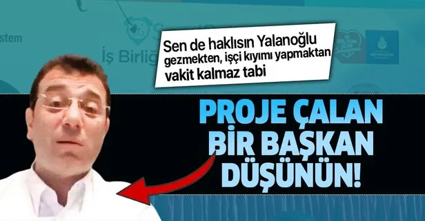 Son dakika: CHP’li İBB Başkanı Ekrem İmamoğlu yine proje çaldı!