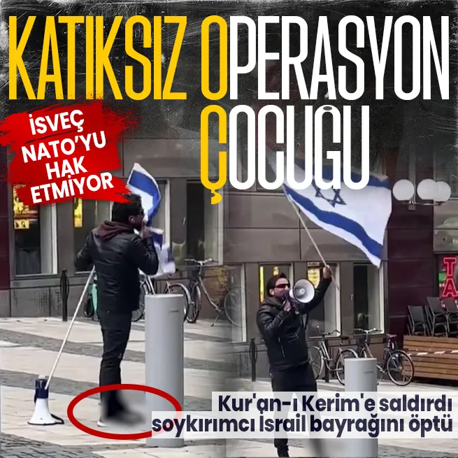 Cehennem odunu Salwan Momikadan yeni skandal! Kuran-ı Kerime saldırdı, soykırımcı İsrail bayrağını öptü