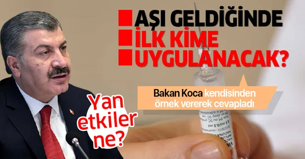 SON DAKİKA: Sağlık Bakanı Fahrettin Koca: Koronavirüs aşısını ilk ben olacağım