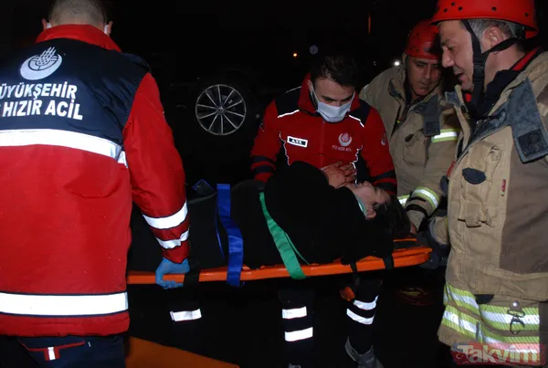 Anne ve kızı devrilen otomobilde sıkıştı! Zamanla yarış... - 2