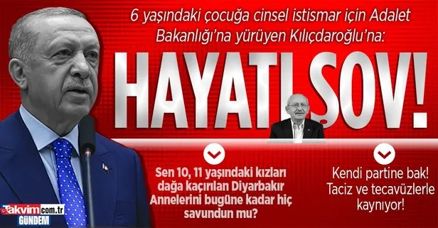 Son dakika: Başkan Erdoğan’dan Kemal Kılıçdaroğlu’nun 6 yaşındaki çocuğa istismar için Adalet Bakanlığı’na yürümesine: Şov yapıyor