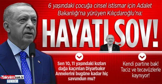 Son dakika: Başkan Erdoğan'dan Kemal Kılıçdaroğlu'nun 6 yaşındaki çocuğa istismar için Adalet Bakanlığı'na yürümesine: Şov yapıyor