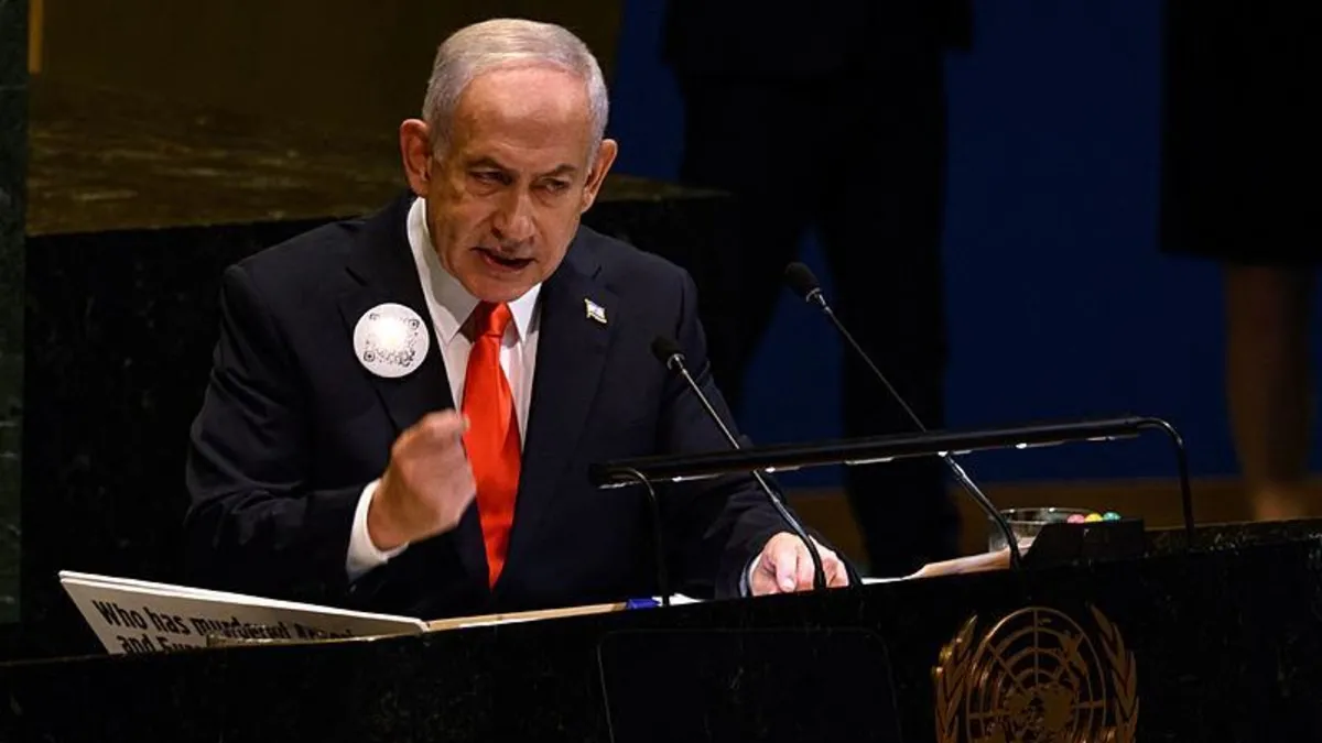 Başkan Erdoğan'ın alkışlandığı BM salonunda Netanyahu boş koltuklara konuştu