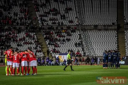 Dünya 48. dakikada biten bu maçı konuşuyor! 9 kişi çıktılar 6 kişi tamamladılar: Belenenses - Benfica maçından kareler